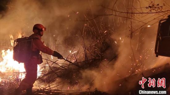 此次森林火災(zāi)過火面積約250畝，沒有造成人員傷亡。福建省森林消防總隊供圖